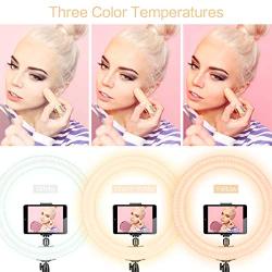 Ring Light 18" with Tripod Stand, Dimmable LED Ring Light 3 Light Modes 2700-5500K with Carry Bag for Camera, iPhone, Ipad, Photography, Selfie, Video Shooting, Makeup & YouTube