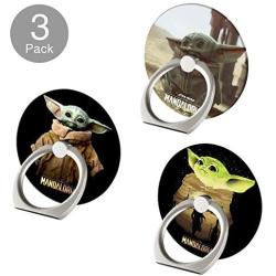 Phone Ring Stand, Superheroes [3 Pack] 360 Rotation Cell Phone Kickstand Finger Grip Holder Mount for iPhone 6s/6 Plus/8/7 Plus, iPhone X, Samsung S9/S9 Plus/Note 9, Smartphone and Tablet (Baby Yoda)