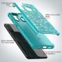 Cbus Wireless Sparkling Glitter Bling Phone Case Compatible with Samsung Galaxy A21 (Teal)