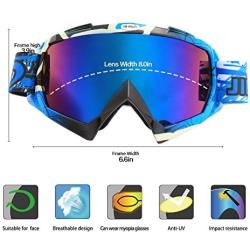 Motorcycle Motocross Goggles Mx Atv Riding Goggles Dirt Bike Goggles for Men Women Kids