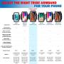 Tribe Water Resistant Cell Phone Armband Case for iPhone 11, 11 Pro Max, Xs Max, Xr, 8 Plus, 7 Plus, 6 Plus, Galaxy S10 Plus, S9 Plus, S8 Plus, Notes and More. Adjustable Elastic Band & Key Slot