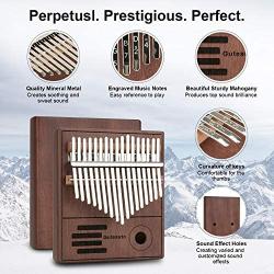 Kalimba 17 Keys Thumb Piano with Hardshell Case, Waterproof Protective Box, Easy to Learn Portable Musical Instrument, Gift for Kids Adult Beginners