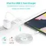 18W USB C Fast Charger for 2020/2018 iPad Pro 12.9 Gen 4/3, iPad Pro 11 Gen 2/1, Google Pixel 4 Pixel 3 Pixel 2 XL Pixel 3A XL 2XL 3XL 4XL, Foldable Plug, LED, with 6.6ft USB C to C Charging Cord 18W USB C Fast Charger for 2020/2018 iPad Pro 12.9 Gen 4/3, iPad Pro 11 Gen 2/1, Google Pixel 4 Pixel 3 Pixel 2 XL Pixel 3A XL 2XL 3XL 4XL, Foldable Plug, LED, with 6.6ft USB C to C Charging Cord