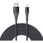 Xcentz iPhone Charger 10ft, Apple MFi Certified Lightning Cable, Braided Nylon High-Speed iPhone Cable with Premium Metal Connector for iPhone 11/X/XS/XR/XS Max/8/7/6/5S/SE, iPad Mini/Air, Black