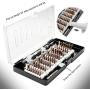 HXSNEW 60 In 1 Precision Screwdriver Sets with 56 Bits,Repair for Computers,Mobile Phones,Laptops,Glasses,Toys,Game Console,(Black)