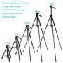 Regetek Camera Tripod Travel Monopod (70" Aluminum Professional Video Camera Mount Leg) Adjustable Stand with Flexible Head for Canon Nikon Dv DSLR Camcorder Gopro Cam& Carry Bag & Cellphone Mount
