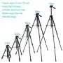 Regetek Camera Tripod Travel Monopod (70" Aluminum Professional Video Camera Mount Leg) Adjustable Stand with Flexible Head for Canon Nikon Dv DSLR Camcorder Gopro Cam& Carry Bag & Cellphone Mount