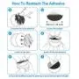 9 Pack Pops Sticky Adhesive Replacement for Socket Mount Base, pop-tech VHB 3M Sticker Pads for Phone Collapsible Grip & Stand Back - 9pcs 35mm Double Sided Tapes & 4pcs Alcohol Prep Pads