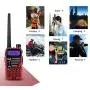 BaoFeng UV-5R Plus Qualette Two way Radio (Flame Red)