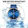 GOLDEN HOUR Mens Watches with Black/Silver Stainless Steel and Metal Casual Waterproof Chronograph Quartz Watch, Auto Date in Colorful Hands GOLDEN HOUR Mens Watches with Black/Silver Stainless Steel and Metal Casual Waterproof Chronograph Quartz Watch, Auto Date in Colorful Hands