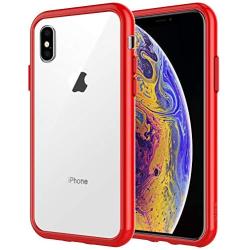 JETech Case for Apple iPhone Xs and iPhone X, Shock-Absorption Bumper Cover, Red