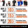 Mava Sports Pair of Knee Compression Sleeves Neoprene 7mm for Men & Women for Cross Training WOD, Squats, Gym Workout, Powerlifting, Weightlifting