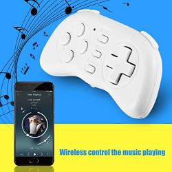 fosa Wireless Retro Bluetooth Game Controller, Universal Mini Gamepad Handle Joystick Gaming Controller Remote for iOS Android Windows(White)