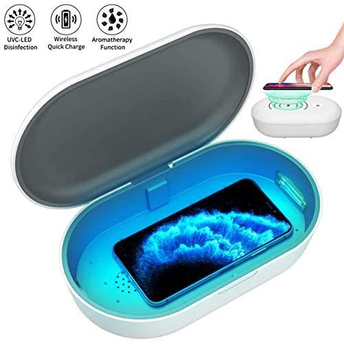 Cell Phone Cleaners Box, Wireless Charger Phone UV Light Cleaners, Professional Disinfecting for Watch Toothbrush Salon Tools