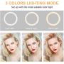 LED Ring Light - 10" Selfie Ring Light with Tripod Stand & Cell Phone Holder for Live Stream/Makeup, Dimmable Led Camera Beuty Ringlight for YouTube Video/Photography Compatible for iPhone and Android