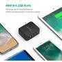 RAVPower USB Wall Charger 40W 8A 4-Port Multi-Port Travel Charger Charging Station, Compatible iPhone 11 Pro XS Max XR X, Ipad Pro Air Mini, Galaxy S9 S8 Note 8 Edge, Smartphone, Tablet and More RAVPower USB Wall Charger 40W 8A 4-Port Multi-Port Travel Charger Charging Station, Compatible iPhone 11 Pro XS Max XR X, Ipad Pro Air Mini, Galaxy S9 S8 Note 8 Edge, Smartphone, Tablet and More
