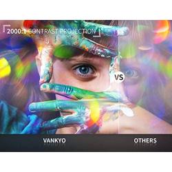 VANKYO LEISURE 3 Mini Projector, 1080P and 170 Display Supported, Portable Movie Projector with 40,000 Hrs LED Lamp Life, Compatible with TV Stick, PS4, HDMI, VGA, TF, AV and USB