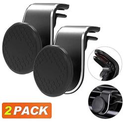 [2 Pack] Magnetic Car Phone Holder Vent Clip,KL-Pro Upgraded L Type Adjustable Air Vent Phone Mount for Car,Magnet 360° Rotation GPS Holder for iPhone 11 Pro Max XR XS X Samsung Galaxy Note 10 S9 S8