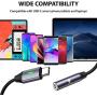 USB C to 3.5mm Dongle Adapter, Stouchi 384KHz-32bit USB C Headphone Audio Jack Adapter Type C to 3.5mm Adapter Hi-Fi DAC Chip for Note10, Note10+, Pixel 4/3XL/2XL, iPad Pro 2018, One Plus 7 2Pack-Gray
