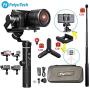 Feiyu G6 Plus 3-Axis Brushless Handheld Gimbal Stabilizer (Extension Bar Tripod Adapter) Splash-Proof 800g Payload 12 Hours Running Time for Smartphone/Action Camera Gopro/Digital Cameras