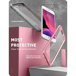 i-Blason Ares Clear Series Designed for iPhone SE 2020 Case/iPhone 7 Case/iPhone 8 Case, [Built-in Screen Protector] Full-Body Rugged Clear Bumper Case for iPhone SE 2020/ iPhone 8/ iPhone 7 (Pink)