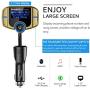 (Upgraded Version) Sumind Car Bluetooth FM Transmitter, Wireless Radio Adapter Hands-Free Kit with 1.7 Inch Display, QC3.0 and Smart 2.4A USB Ports, AUX Output, TF Card Mp3 Player (Golden)