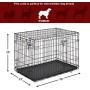MidWest Homes for Pets Dog Crate | iCrate Single Door & Double Door Folding Metal Dog Crates | Fully Equipped