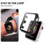 [2 Pack] L K Case for Apple Watch 38mm Series 1/2/3 Built-in Tempered Glass Screen Protector, All-Around Ultra-Thin Bumper Full Cover Hard PC Protective Case for iWatch 38MM - Black