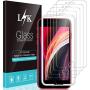 [4 Pack] L K Screen Protector for New iPhone SE (2020) / iPhone SE2 [4.7 inch] Tempered Glass Film [Alignment Frame] [Case Friendly] [NOT For iPhone 6/7/8]
