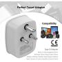 US to India Power Adapter, TESSAN International Grounded Travel Plug Adapter with 2 USB &1 American Sockets Outlet Charger, Type D Adaptor for Bangladesh Maldives Nepal Pakistan