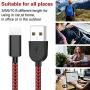 USB Type C Cable 3A Fast Charging 4-Pack (3/6/6/10 FT) Premium Nylon Braided, Compatible Samsung Galaxy S10 S9 S8 Plus Note 10 9 8,Moto Z Z3,LG V50 G8,Other USB C Devices（Red）