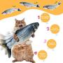 MGLIMZ 11" Moving Cat Kicker Fish Toy, Realistic Plush Simulation Flopping Fish, Wiggling Fish Catnip Toys, Electric Funny Interactive Pet Supplies -Ideal for Chewing,Exercising