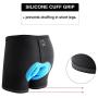 Sportneer Padded Cycling Underwear Mens 3D Padding Bike Bicycle Shorts with Anti-Slip Leg Grips