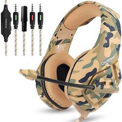 K1 Camouflage PS4 Headset Bass Gaming Headphones Game Earphones Casque with Mic for PC Mobile Phone New One Tablet