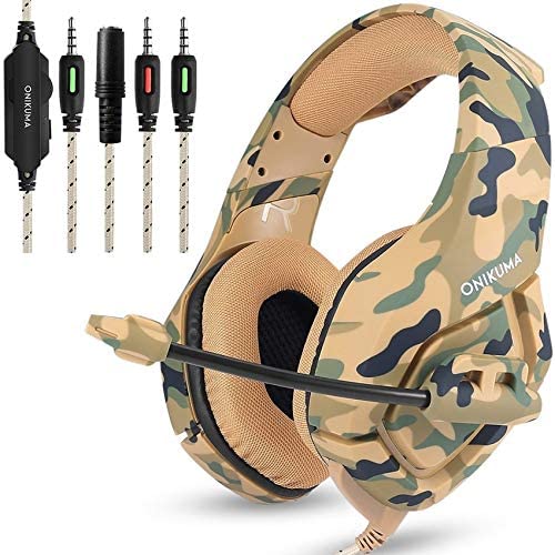 K1 Camouflage PS4 Headset Bass Gaming Headphones Game Earphones Casque with Mic for PC Mobile Phone New One Tablet