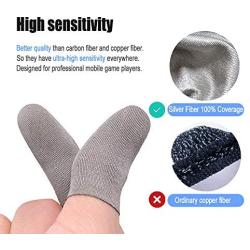 Finger Sleeves for Gaming, StickyDeal 8-Pack Mobile Game Finger Sleeve Sets Touch Screen Finger Cot Smooth Thin Anti-Sweat Breathable for PUBG/Knives Out/Rules of Survival