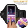 Galaxy Note 10+/ 9/8 Armband,RUNBACH Sweatproof Running Exercise Gym Cellphone Sportband Bag with Fingerprint Touch/Key Holder and Card Slot for Samsung Galaxy Note 10+/Note 9/Note 8 (Black)