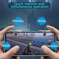 Mobile Game Controller (Metal Transparent), Sensitive Click Shoot and Aim Buttons L1R1 for PUBG/Knives Out/Rules of Survival, PUBG Mobile Game Joystick, Phone Game Controller for Android iOS (Crystal)