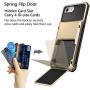 Vofolen Case for iPhone 6s 6 7 8 SE2 Case Wallet Credit Card Holder ID Slot Pocket Scratch Resistant Dual Layer Protective Bumper Rubber Armor Hard Shell Cover for iPhone 6 6s 7 8 SE 2020 (Gold)