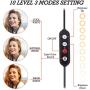 PrawnHz 10” Selfie Ring Light with Tripod Stand & Cell Phone Holder – Adequate Power Supply and Extension Cord – for YouTube Video/Photography Compatible with iPhone Xs Max XR Android