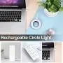 Whellen Selfie Ring Light for Phone Laptop Tablets Camera Photography Video, Rechargeable LED Clip On Light (White) Whellen Selfie Ring Light for Phone Laptop Tablets Camera Photography Video, Rechargeable LED Clip On Light (White)