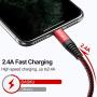Lightning Cable MFi Certified iPhone Charger Cable 3FT 3Pack Nylon Braided Fast Charging Cord Compatible with iPhone 11 / Pro Max/X/Xs Max/Xr /8 Plus/ 7 Plus/ 6S Plus / 6 Plus/iPad Mini/Air Red
