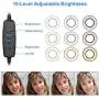 Rovtop Selfie Ring Light Cellphone Holder Ring Light Stand Live Stream Makeup, 3 Light Modes 10-Level Brightness 360 Rotating for iPhone Android Cell Phone, Black Rovtop Selfie Ring Light Cellphone Holder Ring Light Stand Live Stream Makeup, 3 Light Modes 10-Level Brightness 360 Rotating for iPhone Android Cell Phone, Black