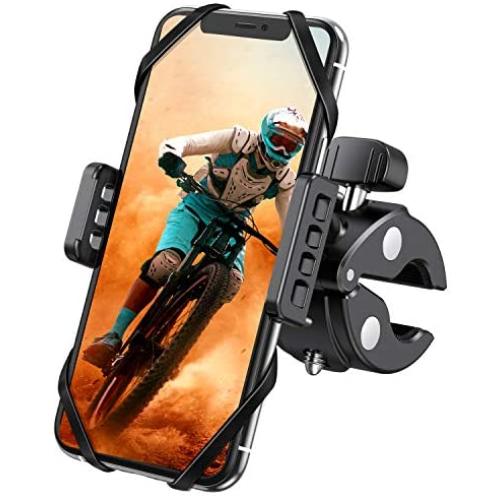WeGuard Bike& Motorcycle Phone Mount - Universal Bike Handlebar Cell Phone Holde, Bike Cell Phone Holder Compatible with for iPhone 11 Pro, Xr, Xs Max, Samsung S20 S10+ or Any Cell Phone