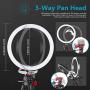 Neewer 10-inch LED Ring Light Selfie Ring Light with Tripod Stand, 3 Light Modes Dimmable Ringlight with 54inches Tripod and Phone Holder for Live Streaming/Makeup/YouTube Blogging Video Shooting