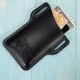 EASYANT PU Leather Cell Phone Holster Universal Case Sheath with Belt Hole Black