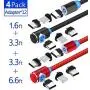 3 in 1 Magnetic Charging Cable, Compatible with Mirco USB, Type C Smartphone and iProduct Device (4Pack,1.6 ft /3.3 ft Black and 3.3 ft /6.6 ft Red) 3 in 1 Magnetic Charging Cable, Compatible with Mirco USB, Type C Smartphone and iProduct Device (4Pack,1.6 ft /3.3 ft Black and 3.3 ft /6.6 ft Red)