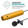 Movo LV-6 XLR Lavalier Microphone Set - Omnidirectional Microphone and Cardioid Microphone (48v Phantom Powered)