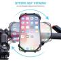 BESP Bike Phone Holder, 360°Rotation Bike Phone Mount, Anti Shake Silicone Bicycle Phone Holder, Universal Handlebar Stand for iPhone 11 Pro Max/X/XS MAX/XR/8/8 Plus, Samsung S20 (Black)