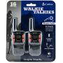 Cobra CXT195 16-Mile microTALK 2-Way Walkie Talkies 2 Pack, Black